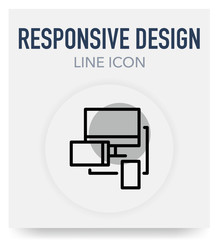 Fototapeta premium Responsive Design Line Icon
