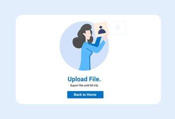 vector illustration upload concept, can use for, landing page, template, ui, web, mobile app, poster, banner