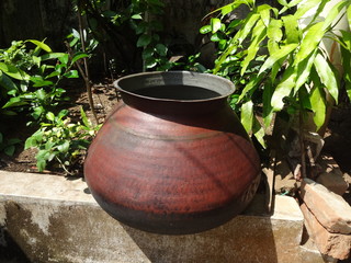 Antique copper vessel from India