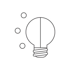 Fototapeta na wymiar Vector icon concept of light bulb.