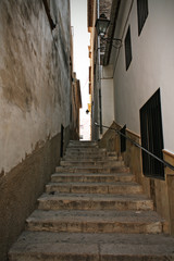 Narrow streets in small village, Spain