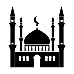 Mosque vector icon on white background