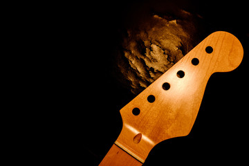 background with a guitar