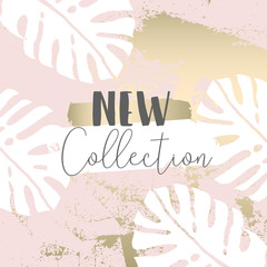 Elegant Social Media Trendy Chic Gold Rose banner Templates 