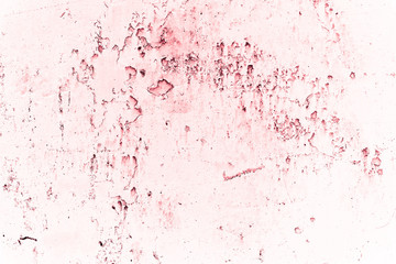 Vintage pink background. Rough painted wall of fiesta color. Imperfect plane of rosy colored. Uneven old decorative toned backdrop of rouge tint. Texture of pink hue. Ornamental stony surface.