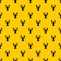 Crayfish pattern seamless vector repeat geometric yellow for any design