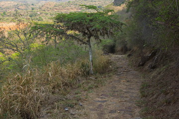 Hiking track Camino Real from Barichara to Guane in Colombia
