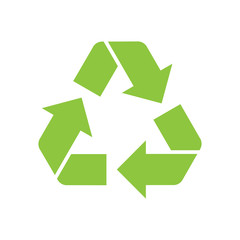 Recycling icon on background for graphic and web design. Simple vector sign. Internet concept symbol for website button or mobile app.