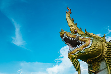 Fototapeta na wymiar Head dragon in Thailand temple