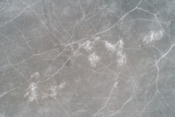 patterns of cracks in the ice