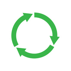 Recycling icon on background for graphic and web design. Simple vector sign. Internet concept symbol for website button or mobile app.