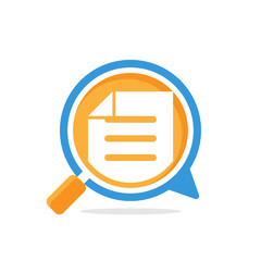 Illustration icon with the concept of document analysis