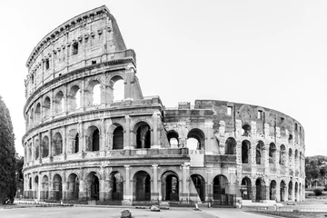 Foto auf Acrylglas Kolosseum Colosseum, or Coliseum. Morning sunrise at huge Roman amphitheatre, Rome, Italy.