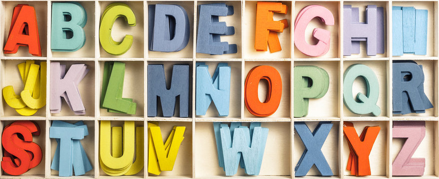 Color Wood Alphabets - Powered by Adobe