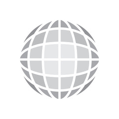 Globe shaped world, vector illustration