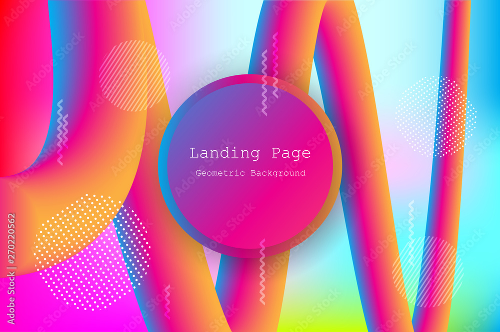 Poster liquid color background design with fluid gradient shapes composition and futuristic design landing 