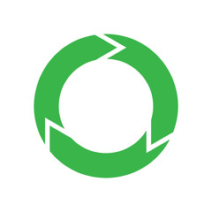 Recycling icon on background for graphic and web design. Simple vector sign. Internet concept symbol for website button or mobile app.