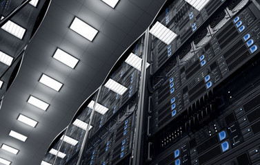 Fototapeta premium 3D Illustration Serverraum