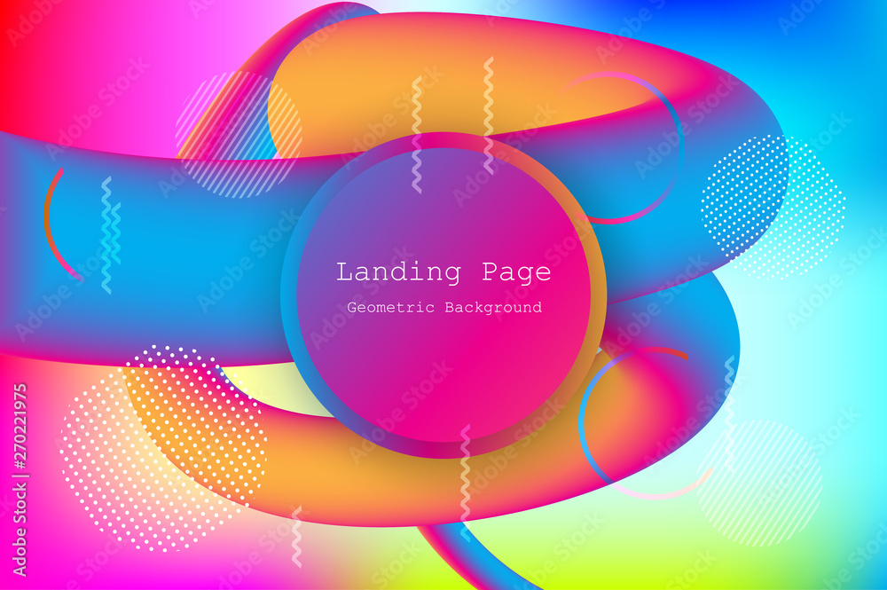 Wall mural liquid color background design with fluid gradient shapes composition and futuristic design landing 
