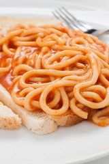 Spaghetti on toast