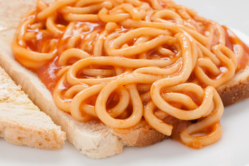 Spaghetti on toast
