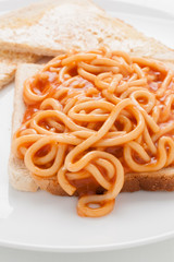 Spaghetti on toast
