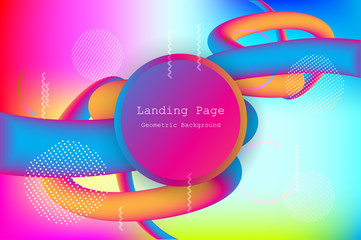Liquid color background design with Fluid gradient shapes composition and Futuristic design landing page. Eps10