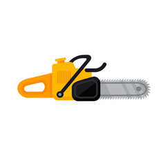 Circular saw vector flat icon. Electric disc tool for cutting wood or metal
