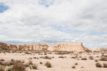 Fototapeta na wymiar desert landscape in an arid earth in Spain