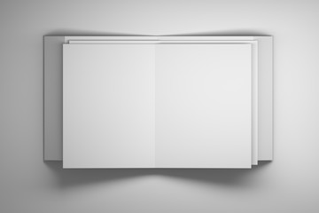 Folded paper sheets on white table