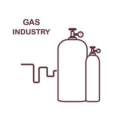 Gas cylinders. Gas industry.