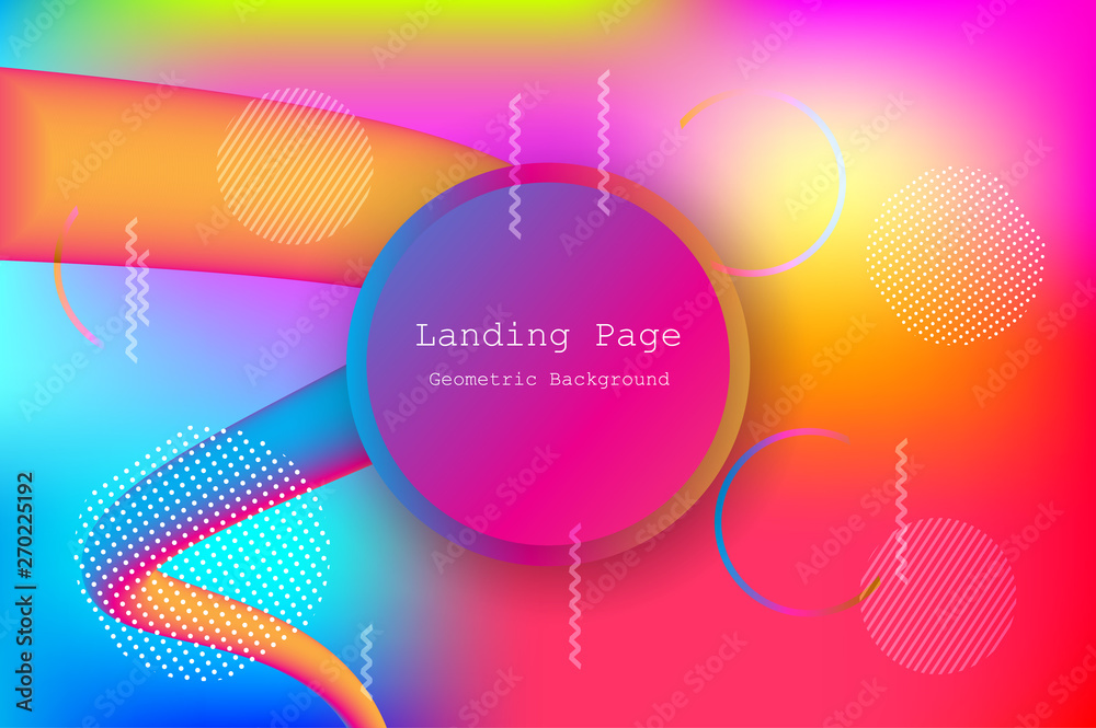 Poster liquid color background design with fluid gradient shapes composition and futuristic design landing 