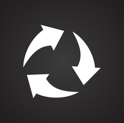 Recycling icon on background for graphic and web design. Simple vector sign. Internet concept symbol for website button or mobile app.