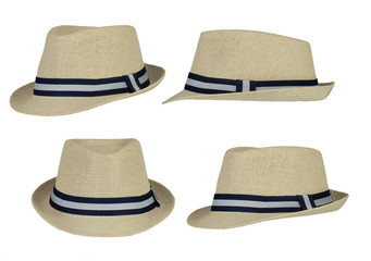 Men's beige headdress. Isolated image on white background. Men's clothing. Set.