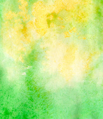 watercolor background green with yellow