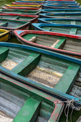 Fototapeta na wymiar Boats on a lake in Chengdu