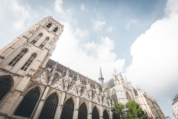 Brussels Cathedral or Saint Michel et Gudula Cathedral in Brussels, Belgium