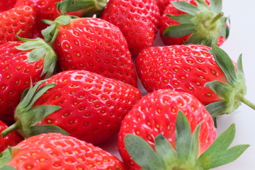 fresh red juicy strawberries