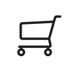shopping trolley icon- vector illustration