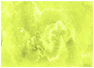 Fototapeta na wymiar Lime Punch yellow green watercolor frame. Abstract hand draw background.