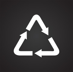 Recycling icon on background for graphic and web design. Simple vector sign. Internet concept symbol for website button or mobile app.