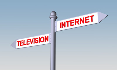 pointers with directions television and internet