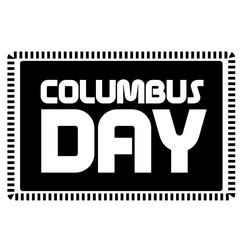 COLUMBUS DAY stamp on white background