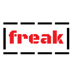 FREAK stamp on white background