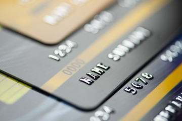 Close up credit card business background