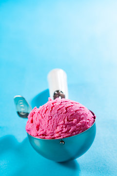 ice cream and summer, space for text