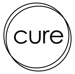 CURE stamp on white background