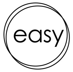 EASY stamp on white background