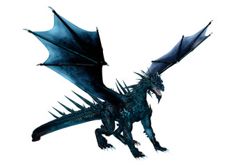 Fototapeta premium 3D Rendering Fairy Tale Dragon on White