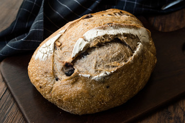 Artisan Bakery Whole Bread with Walnut and Dried Grape